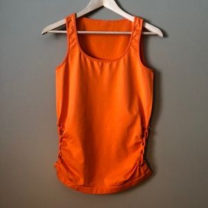 Fabletics Cinched Side Tank orange medium